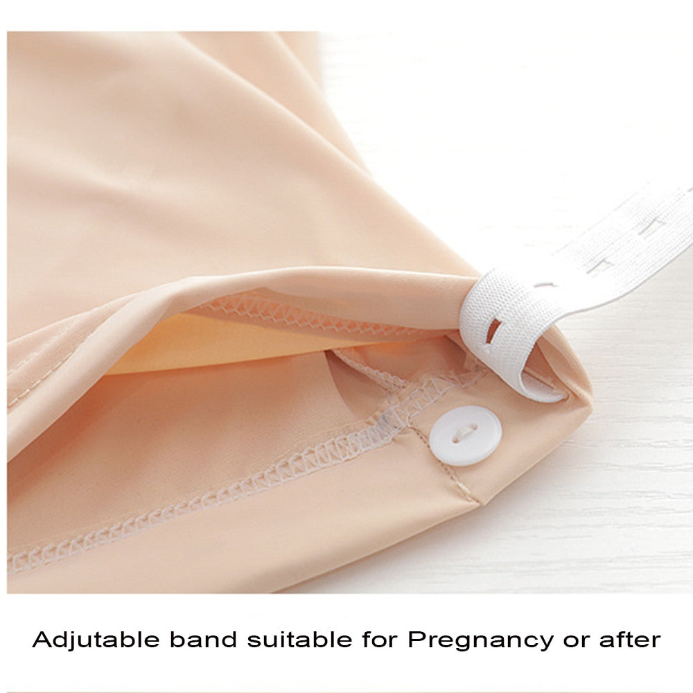 Woman Slim Leggings Short Maternity Soft Adjustable Waist Pregnant