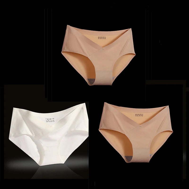 3 PCS Seamless Low Waist Pregnant Underwear