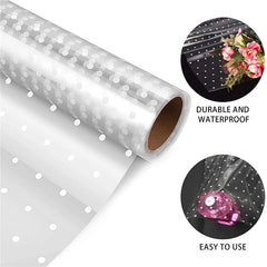 White Dots Cellophane Wrap Roll