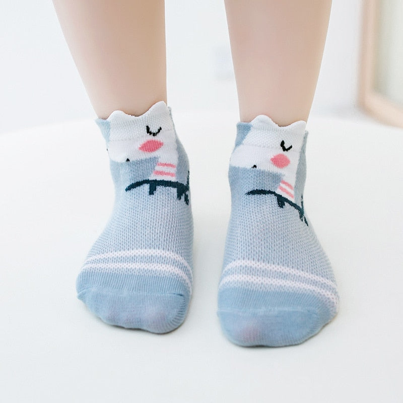 5Pairs 0-2Y Infant Baby Socks Cotton Mesh