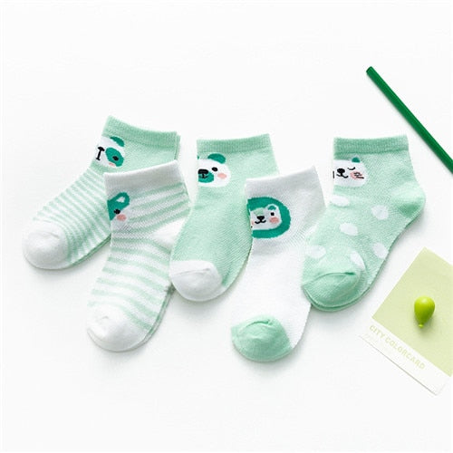 5Pairs Toddler Baby Boy & Girl Socks Mesh Cotton Infant