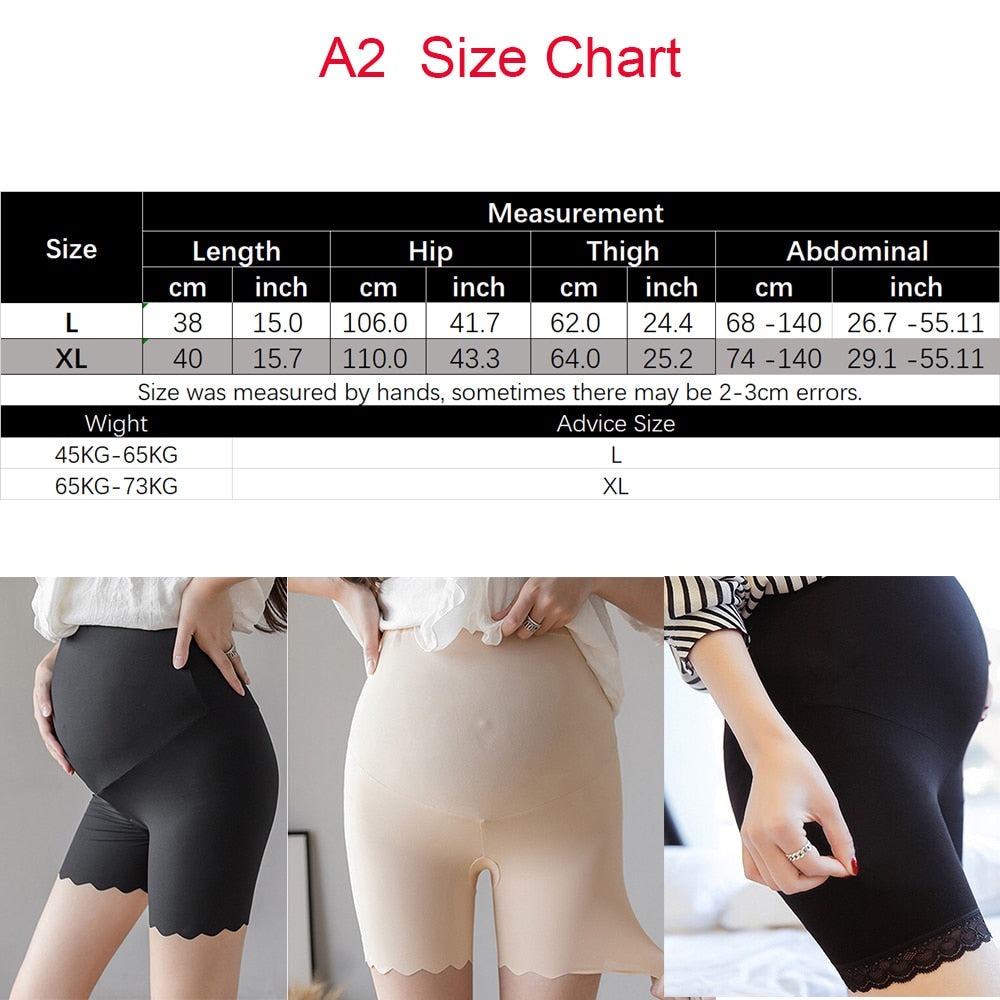 Woman Slim Leggings Short Maternity Soft Adjustable Waist Pregnant