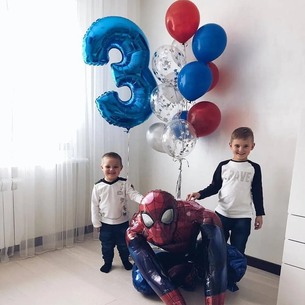 Big 3D Spiderman Iron Man Hero Aluminium Foil Balloons Birthday Party Decorations Kids Cartoon Baby Shower Supplies Gift Globos