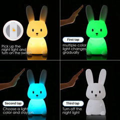 Cute Silicon Bunny Night Light