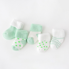 5Pair New boy and girl baby socks thick newborn