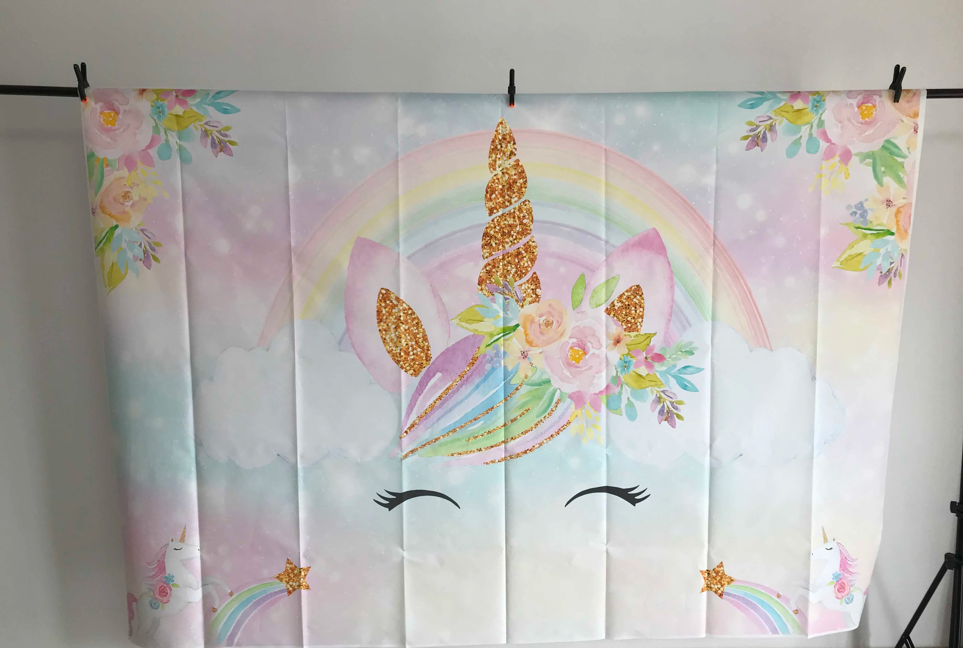 Unicorn rainbow backdrop for photography