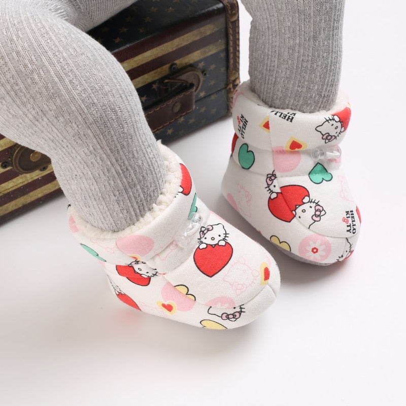 Newborn Baby Shoes Boy Girl First Walkers Cotton Comfort Soft Anti-slip