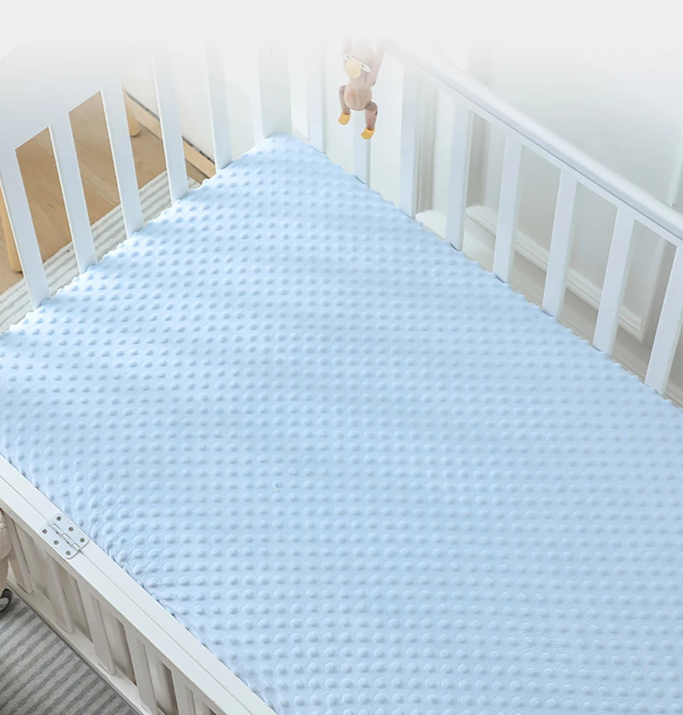 3D Dot Velvet Crib Sheets