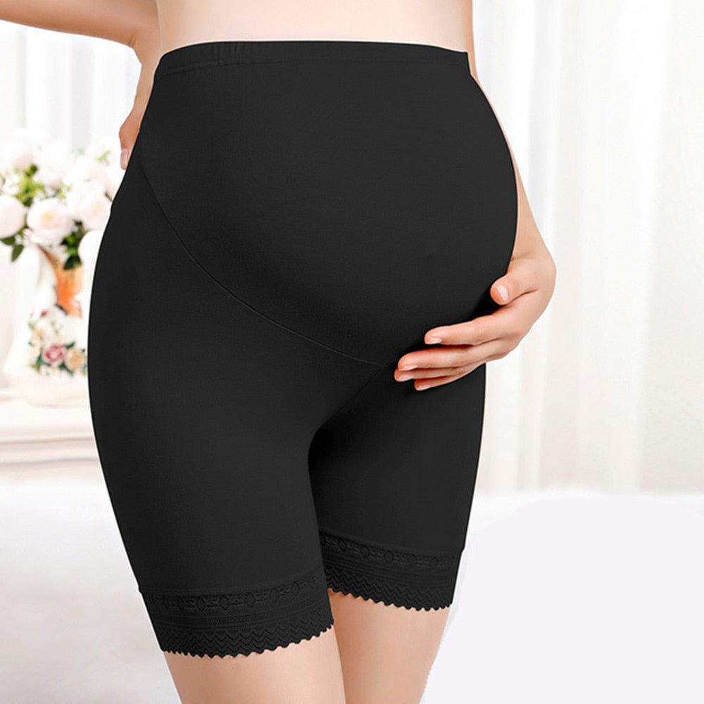 Woman Slim Leggings Short Maternity Soft Adjustable Waist Pregnant