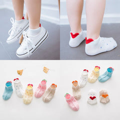 5Pairs/lot Baby Socks Cotton Summer Infant Thin Ankle