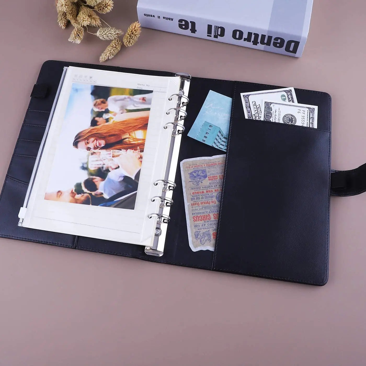 A5 Binder PU Leather 6-Ring Notebook