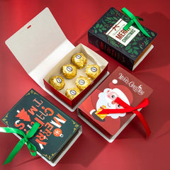 Book Shape Christmas Candy Boxes