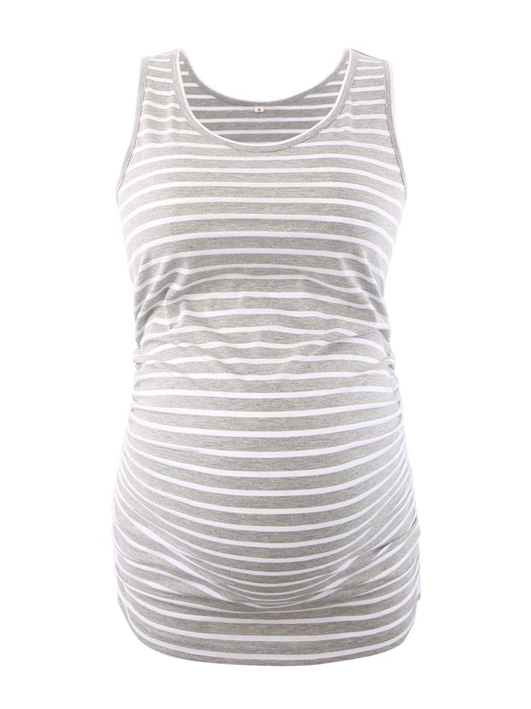 Maternity Tops Basic Maternity Clothes Tank Top Pregnancy Shirt Ruched Casual