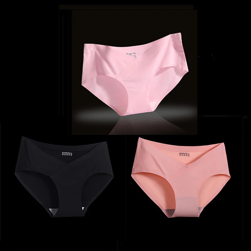 3 PCS Seamless Low Waist Pregnant Underwear