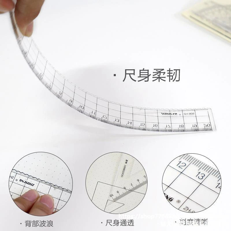 Transparent Simple Style Plastic Ruler