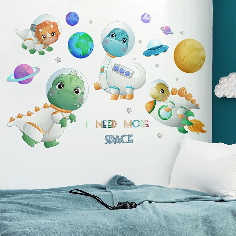 Dinosaur Astronauts Wall Stickers