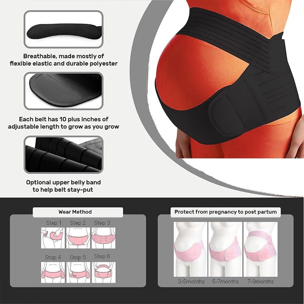 Pregnant Women Support Belly Band Belt Adjustable Waist Care Maternity Protector Pregnancy