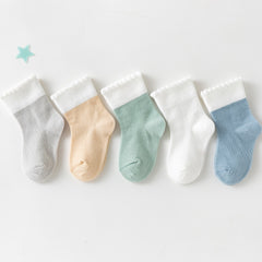 5Pairs Baby Socks Summer Cotton Newborn Boys Toddler Socks Baby