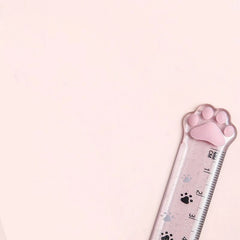 Cute Cat Paw Plastic Straight Rulers