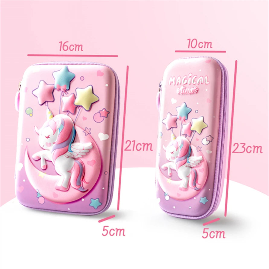 3D EVA Unicorn Cute Pencil Case