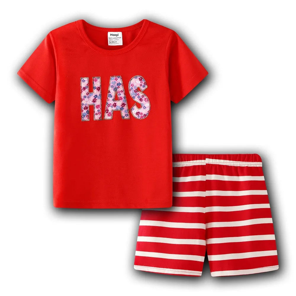 Red Dino Children Pajama Sets