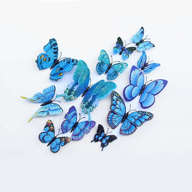 12Pcs 3D Butterfly Magnet Wall Stickers