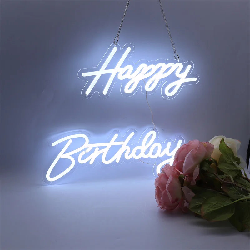 Happy Birthday Led Neon Light Sign D