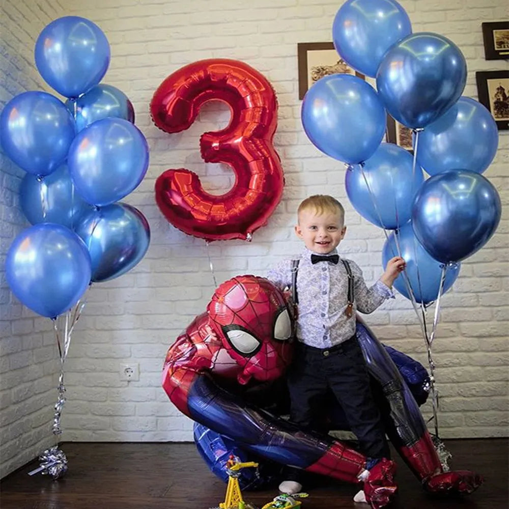 Big 3D Spiderman Iron Man Hero Aluminium Foil Balloons Birthday Party Decorations Kids Cartoon Baby Shower Supplies Gift Globos