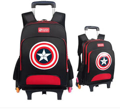 Cartoon School Wheeled Backpack