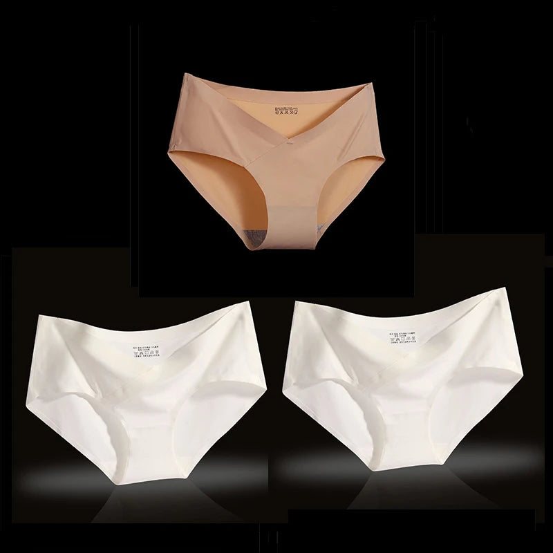 3 PCS Seamless Low Waist Pregnant Underwear