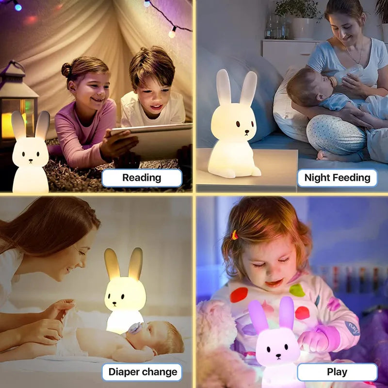 Cute Silicon Bunny Night Light