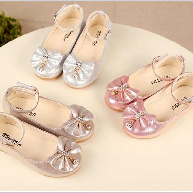 Princess Bowknot Leather Shoes