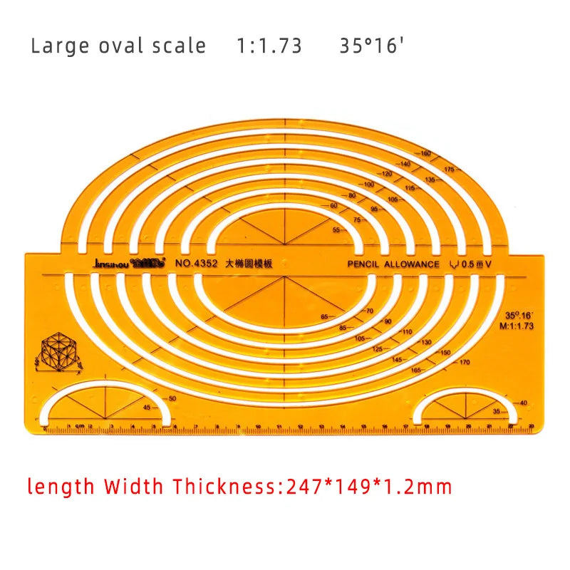 Durable K Resin Drawing Design Ruler