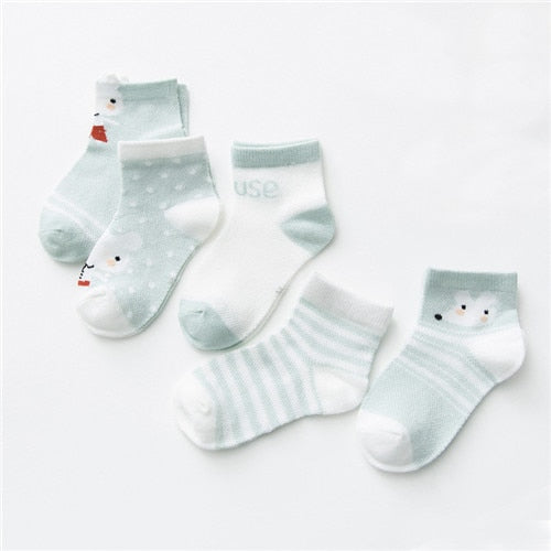 5Pairs Toddler Baby Boy & Girl Socks Mesh Cotton Infant