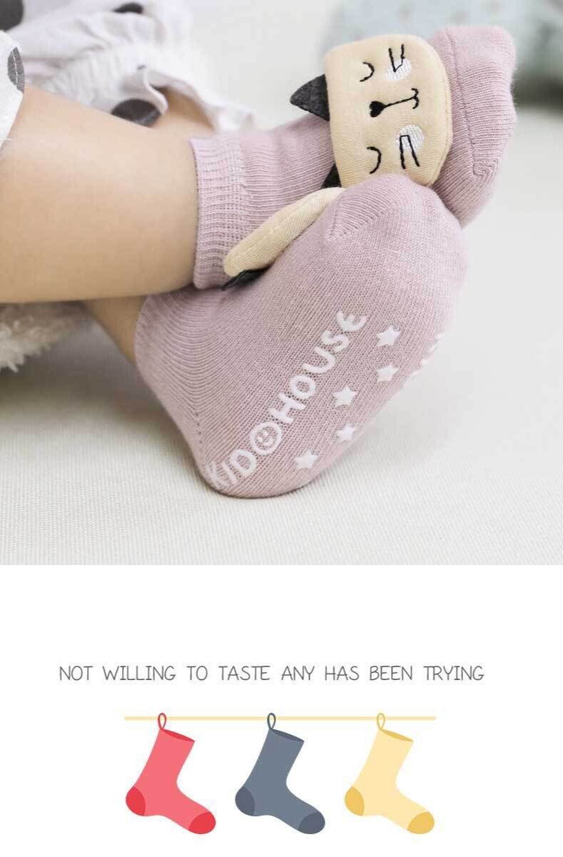 Cute baby boy girl socks kids newborn Infant Toddler Floor Socks