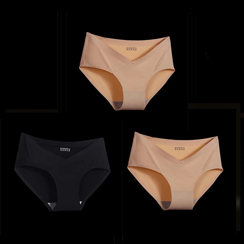 3 PCS Seamless Low Waist Pregnant Underwear