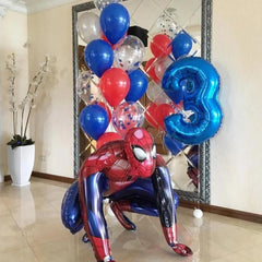 Big 3D Spiderman Iron Man Hero Aluminium Foil Balloons Birthday Party Decorations Kids Cartoon Baby Shower Supplies Gift Globos