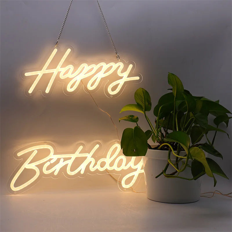 Happy Birthday Led Neon Light Sign D