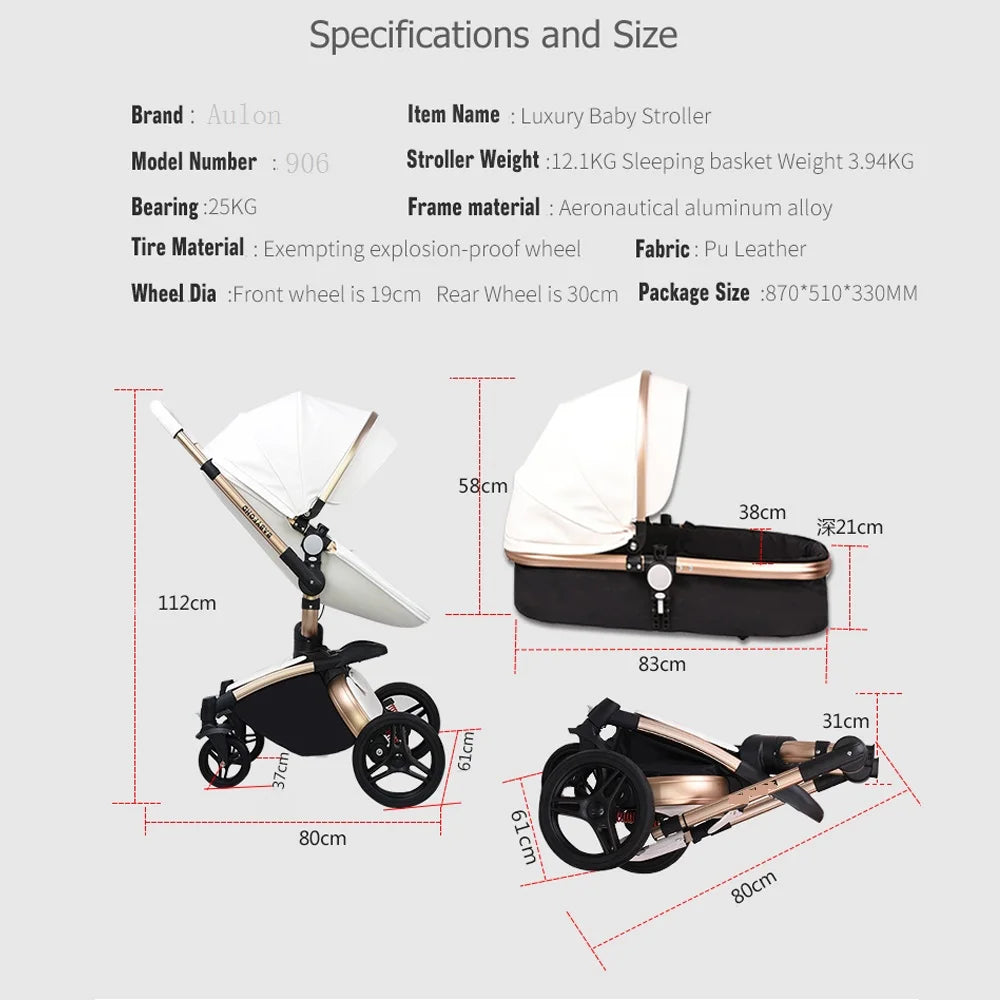 Aulon Baby Stroller 3 in 1