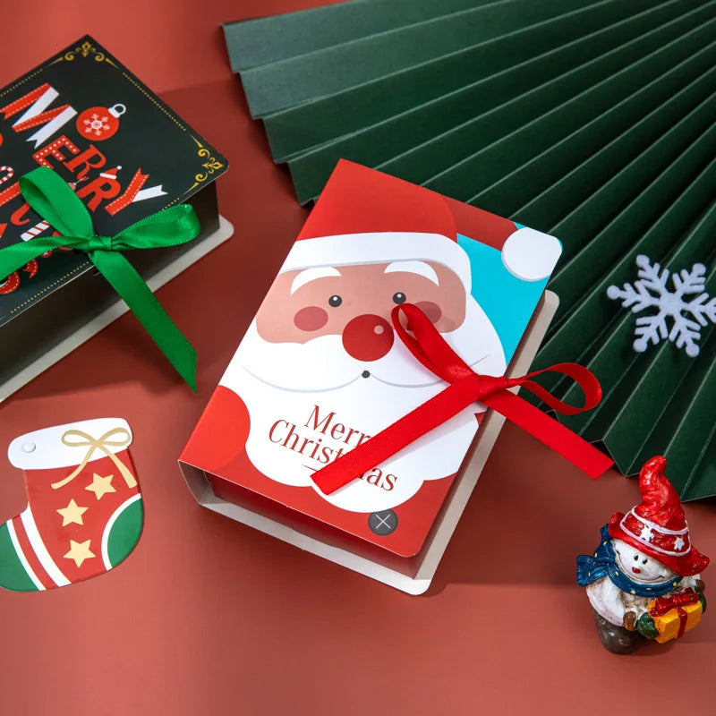 Book Shape Christmas Candy Boxes