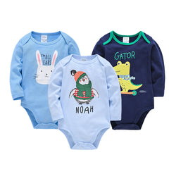 Baby Boys Girls Bodysuit 6 PCS 3 PCS Long Sleeve 100% Cotton 0-12 months Newborn Jumpsuit Clothing