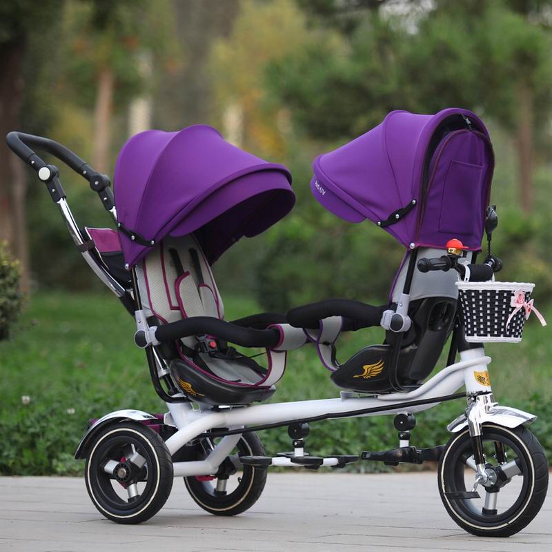 Child stroller Twins baby tricycle bike double seat 6 month to 6 year