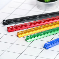 Triangular 15cm Aluminium Scale Ruler