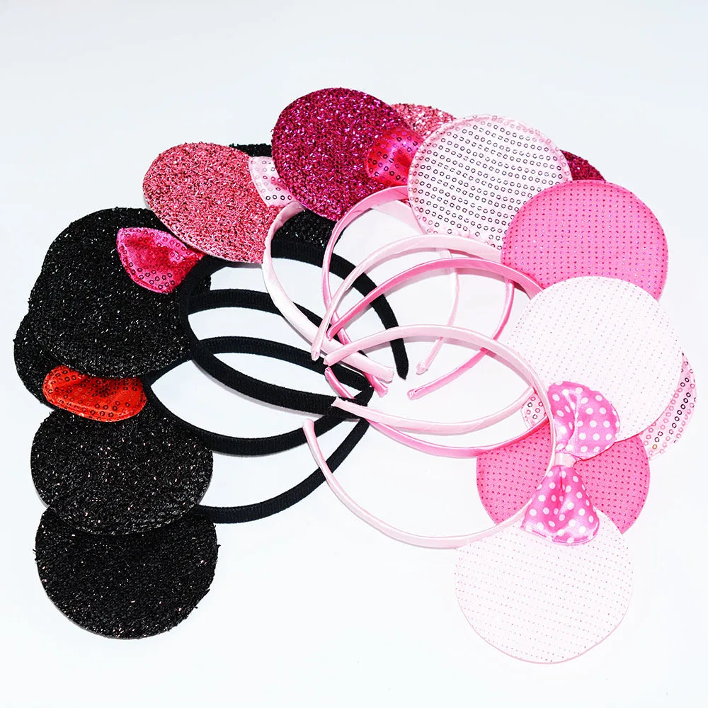 12pcs Girls Mouse Ears Bow