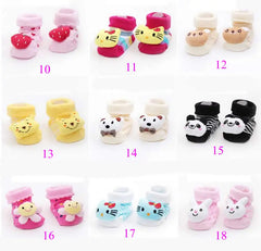 1 Pair cotton Baby rubber socks