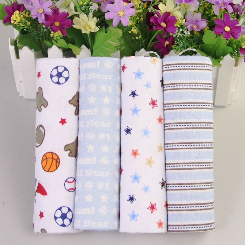 4 Pcs/Lot Baby Bed Sheet 100% Cotton 76*76 cm Size Infant Sheet Girl Boy