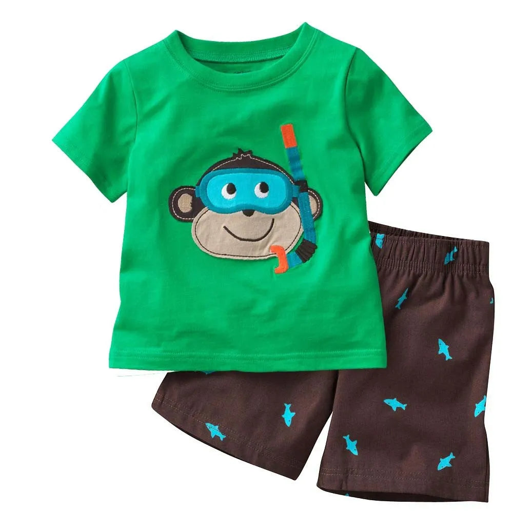 Red Dino Children Pajama Sets