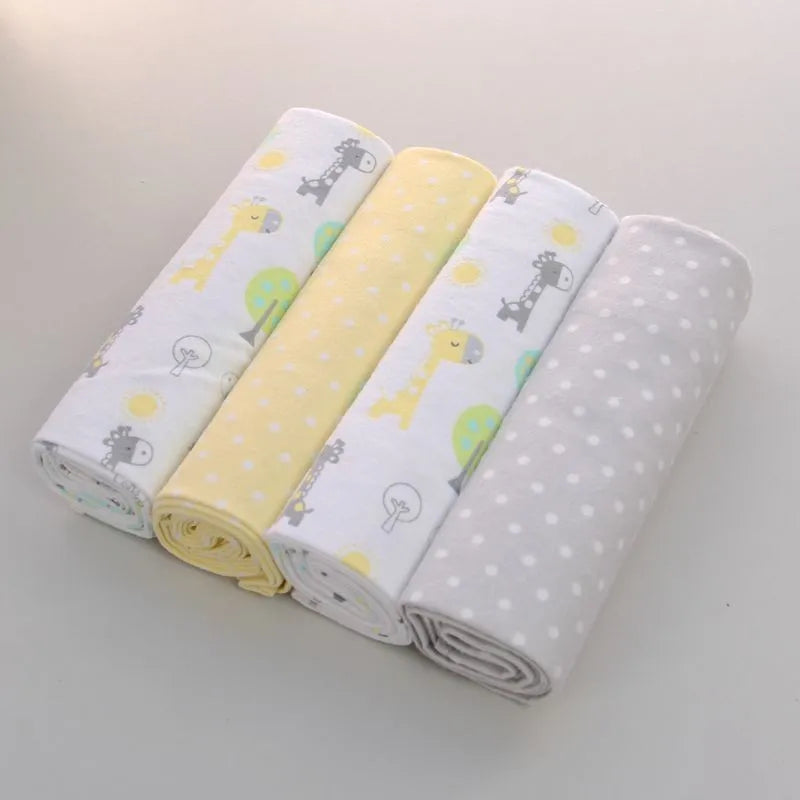 Cotton super soft flannel receiving baby blanket