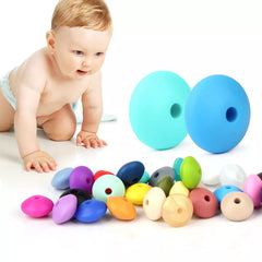 100pcs Teething Silicone Beads