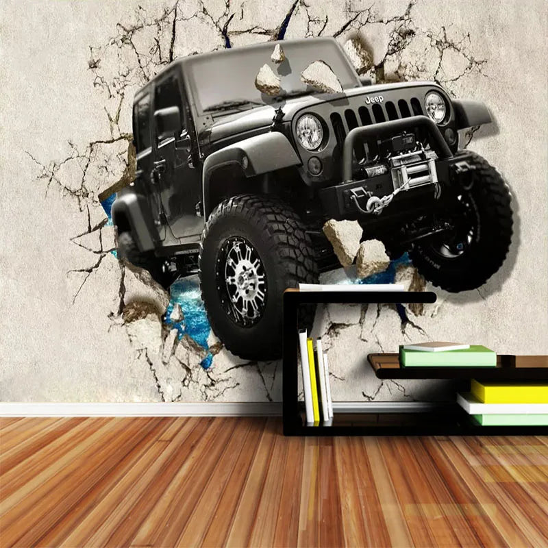 3D Stereoscopic Jeep Car Wallpaper